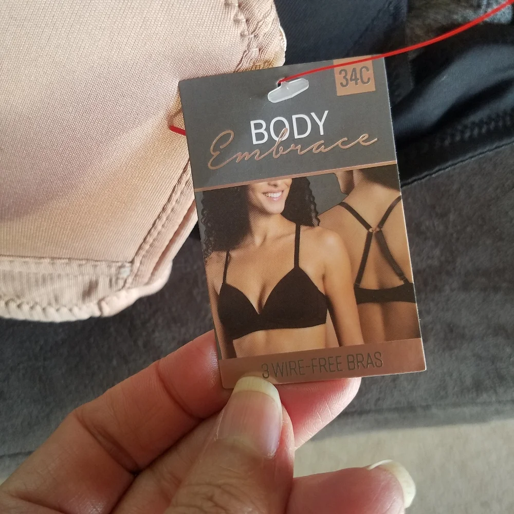 Dark Heather Gray Body Embrace Racerback Wire-free Comfort Bra NWT